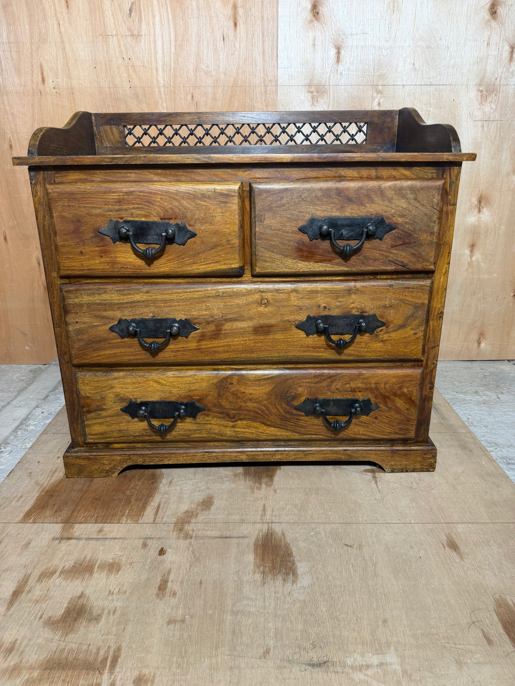 Solid Sheesham Wood Chest of Drawers | Colonial Jali Lattice Gallery