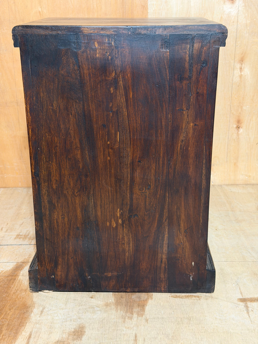 Solid Sheesham Wood Bedside Cabinet | Colonial Jali Lattice Arch Drawer